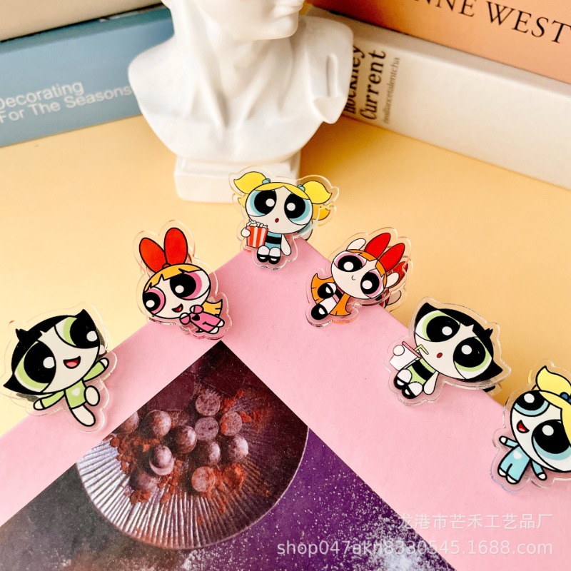 Tech Accessories For Office - 6 Buah Klip Akrilik Kawaii The