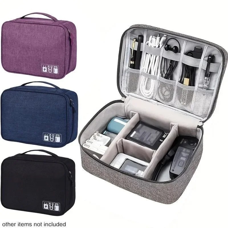 Tech Accessories Travel Bag - Tas Organizer Elektronik untuk Perjalanan, Tahan