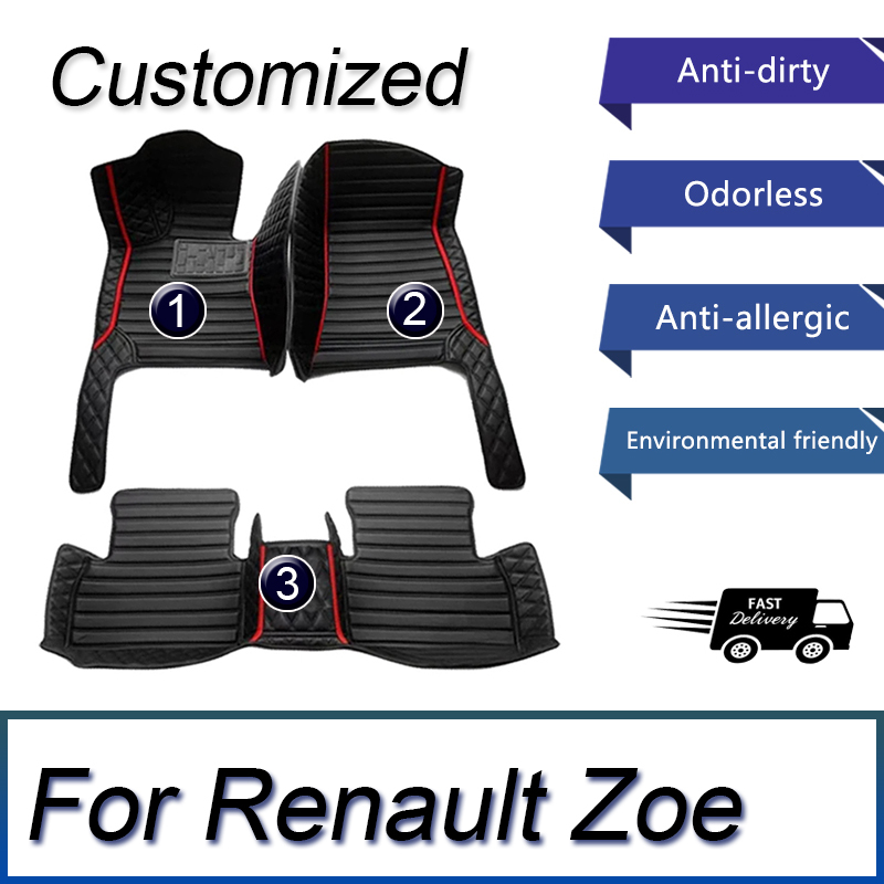Tech Accessories Luxury - Tikar lantai mobil kulit untuk Renault