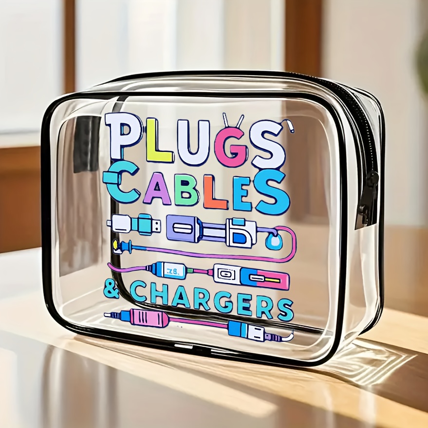 Tech Accessories Travel Bag - 1 Buah Tas Organizer Kabel Transparan