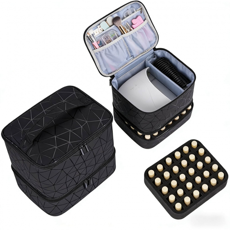 Nail Tech Accessories - Kotak Penyimpanan Nail Art Profesional Berkapasitas