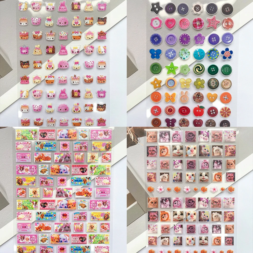 Nail Tech Accessories - Stiker Mini PVC Lucu Gambar Kucing,