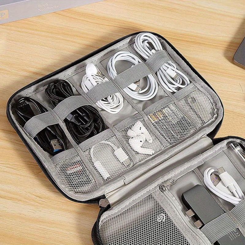 Tech Accessories Travel Bag - Kotak Aksesoris Elektronik Multi-Kantong - Tempat