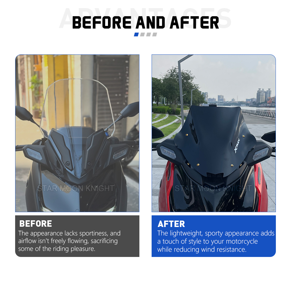 Kaca Depan Motor Sport Untuk Y - Xmax Tech Max Accessories ulasan dan harga