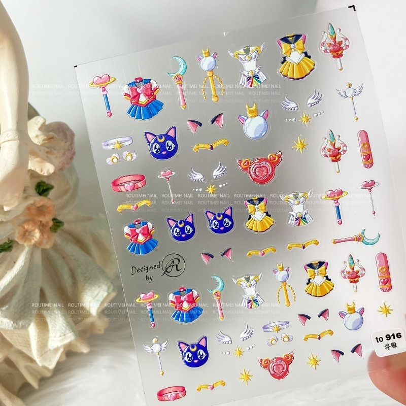 Stiker Kuku Sailor Moon Tsukin - Nail Tech Accessories ulasan dan harga
