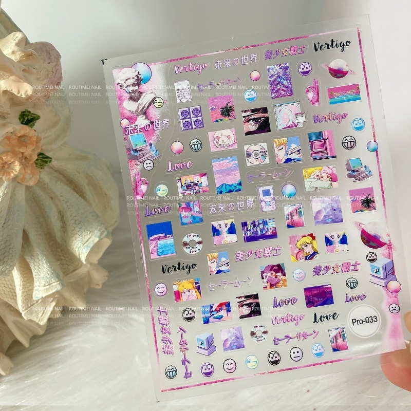 Stiker Kuku Sailor Moon Tsukin - Nail Tech Accessories ulasan dan harga