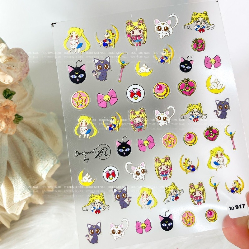 Stiker Kuku Sailor Moon Tsukin - Nail Tech Accessories ulasan dan harga