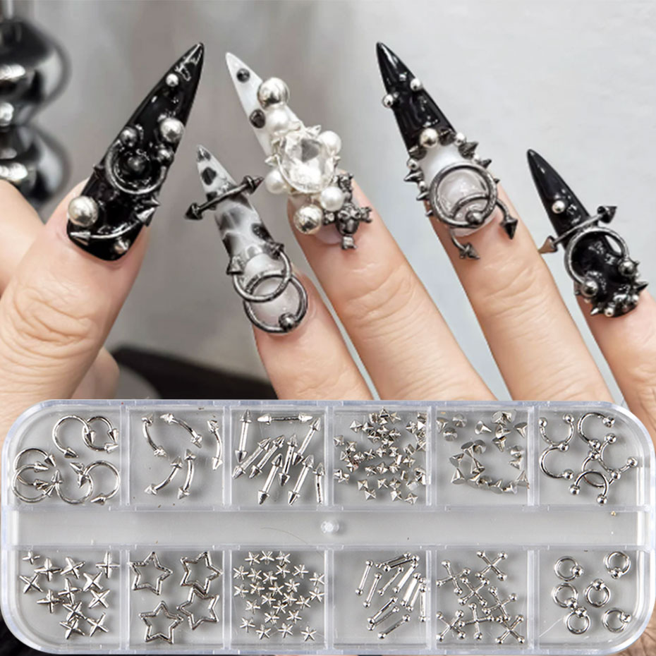 12 Grid Y2K Perak Emas Punk Pa - Y2K Tech Accessories ulasan dan harga