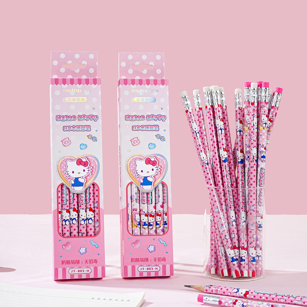 12 Buah Pensil HB Sanrio Hello - Tech Accessories For Office ulasan dan harga