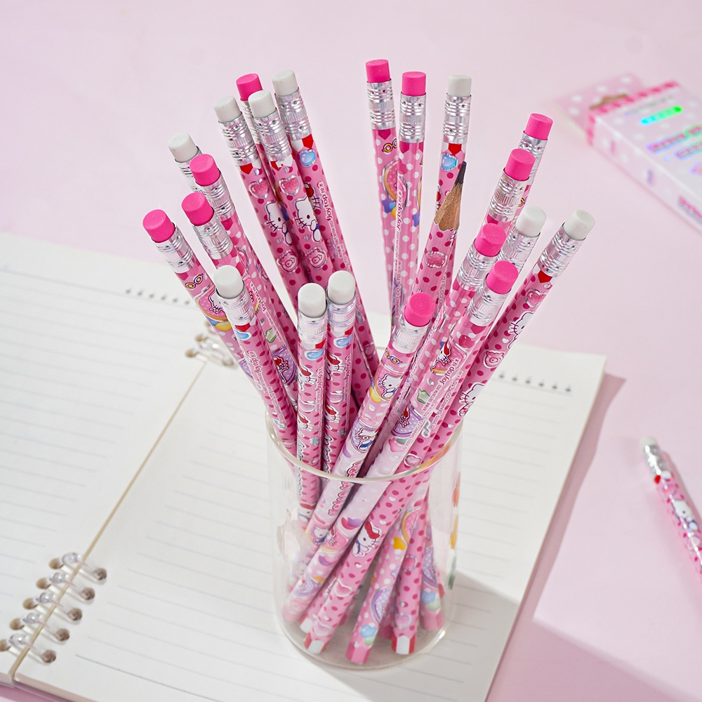12 Buah Pensil HB Sanrio Hello - Tech Accessories For Office ulasan dan harga