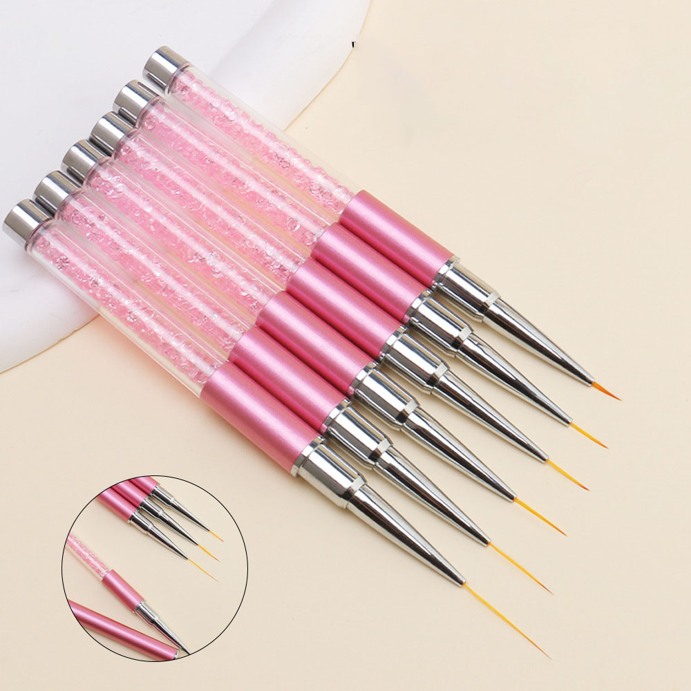 6pcs/Set Pena Lukis Garis Kuku - Nail Tech Accessories ulasan dan harga