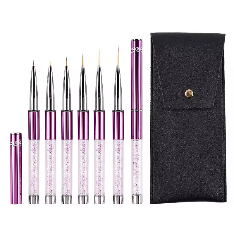 6pcs/Set Pena Lukis Garis Kuku - Nail Tech Accessories ulasan dan harga