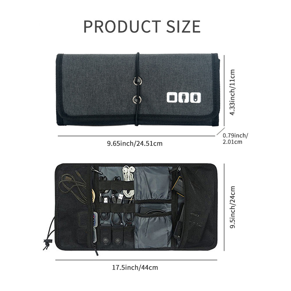 Travel Cable Storage Bag，Elect - Tech Accessories Travel Bag ulasan dan harga