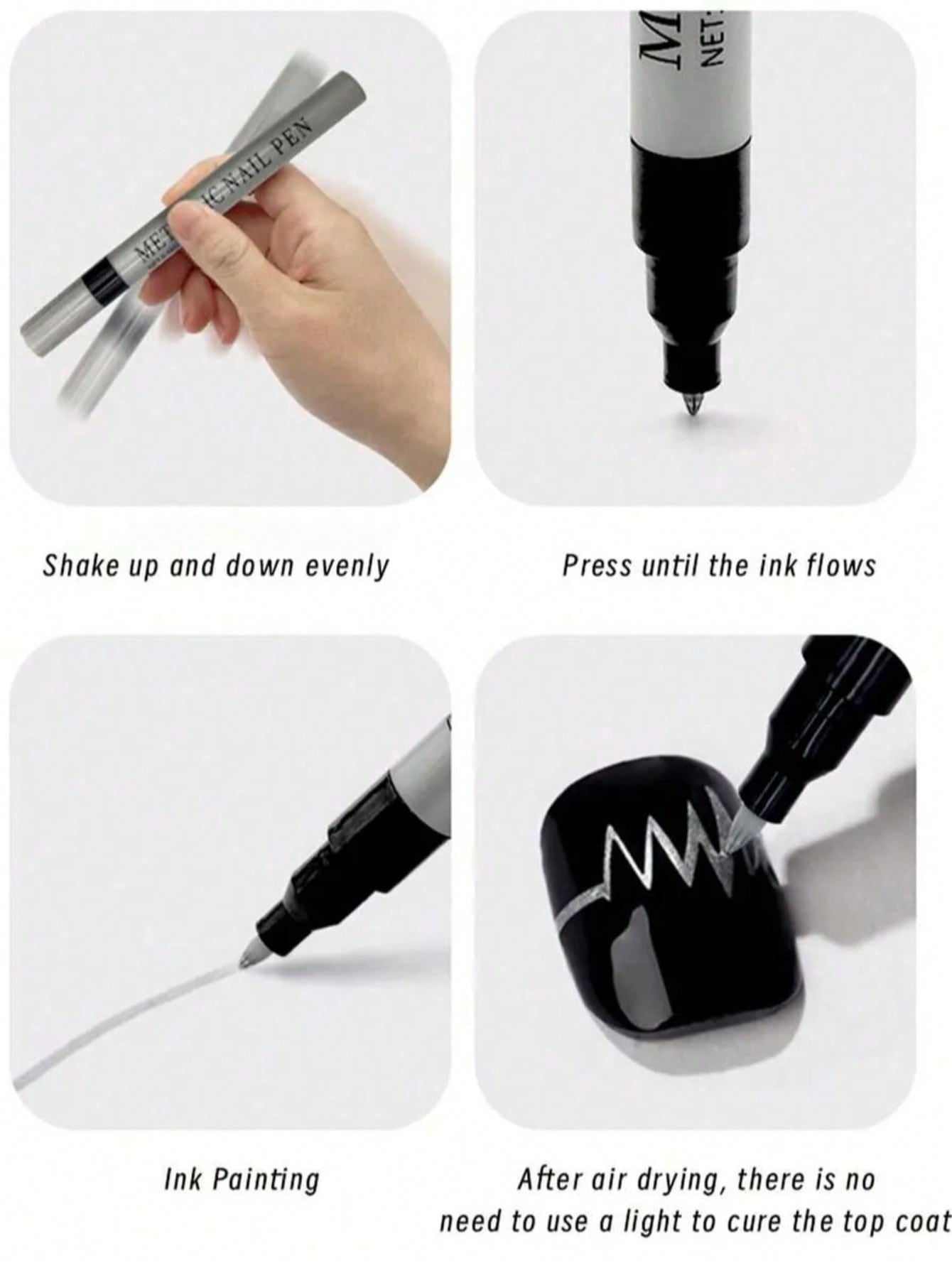 Pena Nail Art 0.8mm 1PC, Putih - Nail Tech Accessories ulasan dan harga