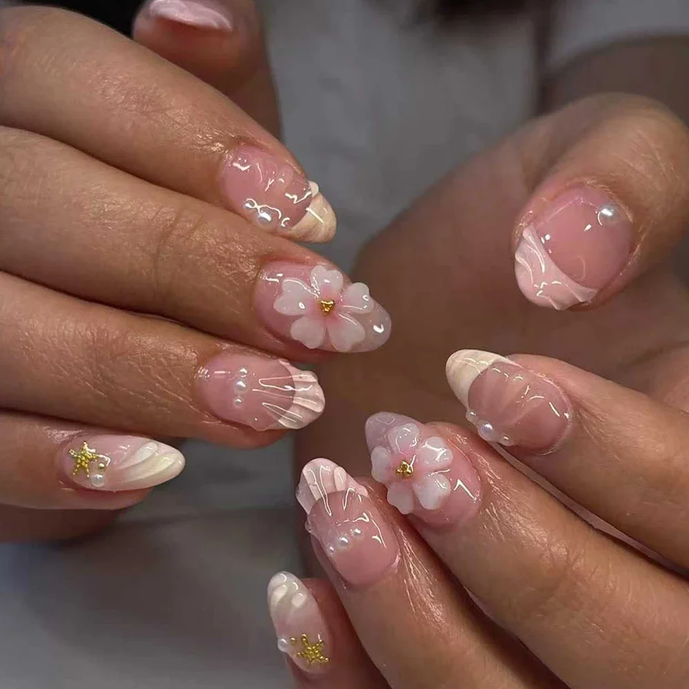 Kuku Palsu French 3D Bentuk Ov - Nail Tech Accessories ulasan dan harga