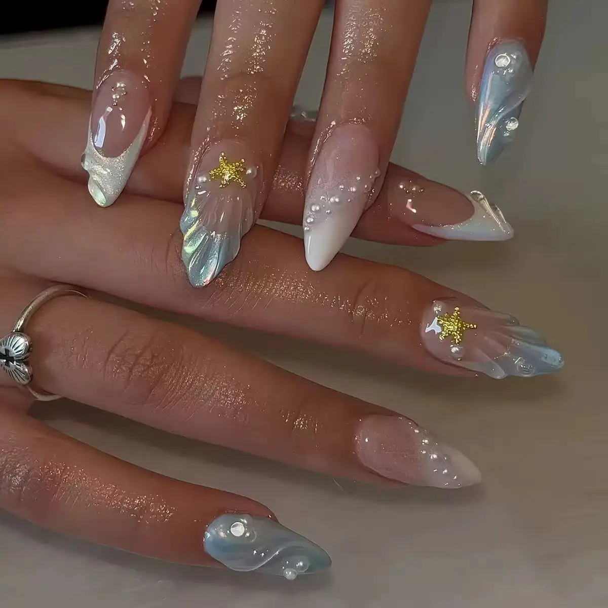 Kuku Palsu French 3D Bentuk Ov - Nail Tech Accessories ulasan dan harga