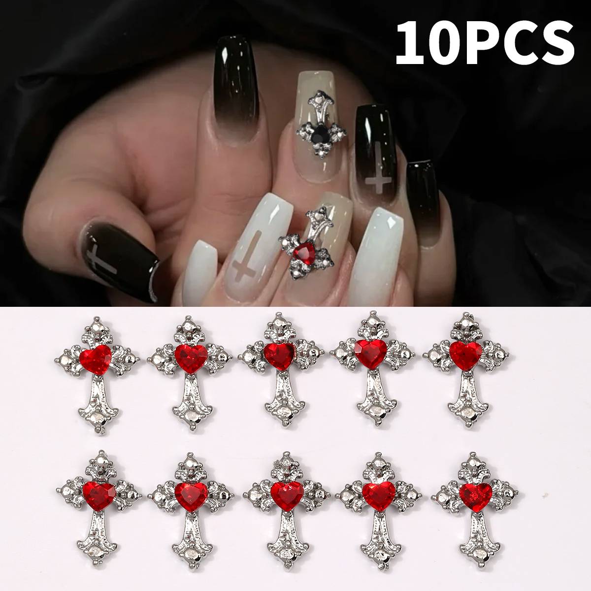 10pcs Hiasan Kuku Tulang Keran - Y2K Tech Accessories ulasan dan harga