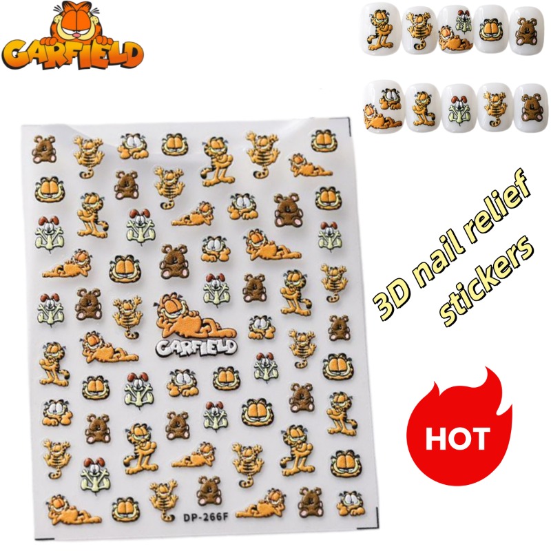 Stiker Relief Kuku Gaya Kartun - Nail Tech Accessories ulasan dan harga